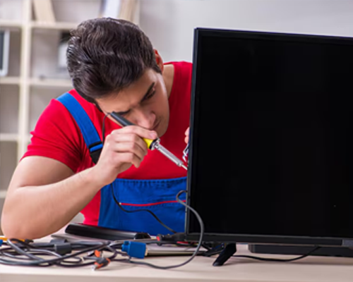 TV repair service technician